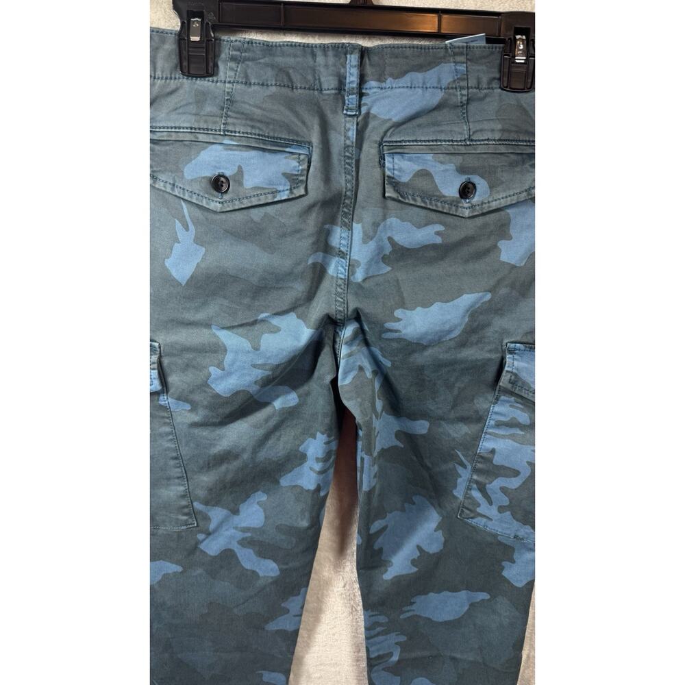 Current Elliott NEW The Bayonette Cargo Pant Jean Women 26 Blue Storm Camo Ankle - Picture 4 of 13